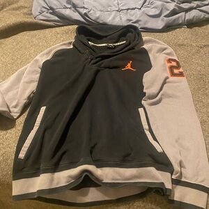 Jordan Sweatshirt in Black and Gray with Orange Details
